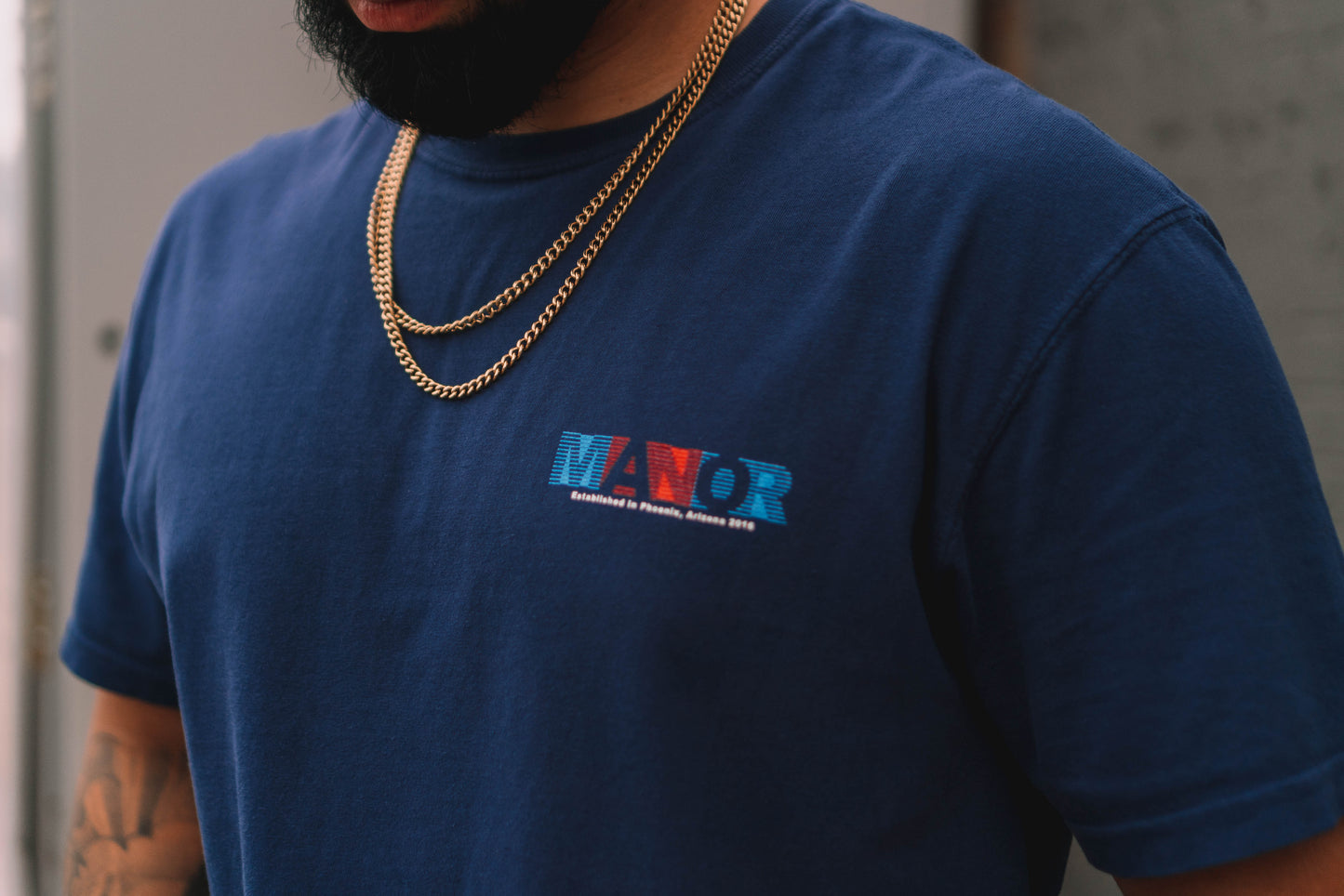 Manor "Olympics" T-shirt M - Navy