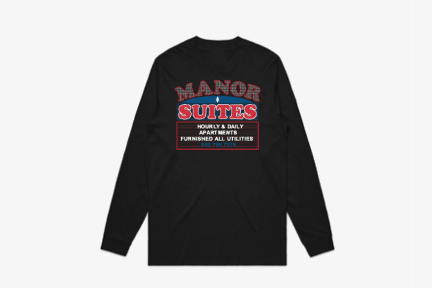 Manor "Suites" Long Sleeve T-Shirt M - Black